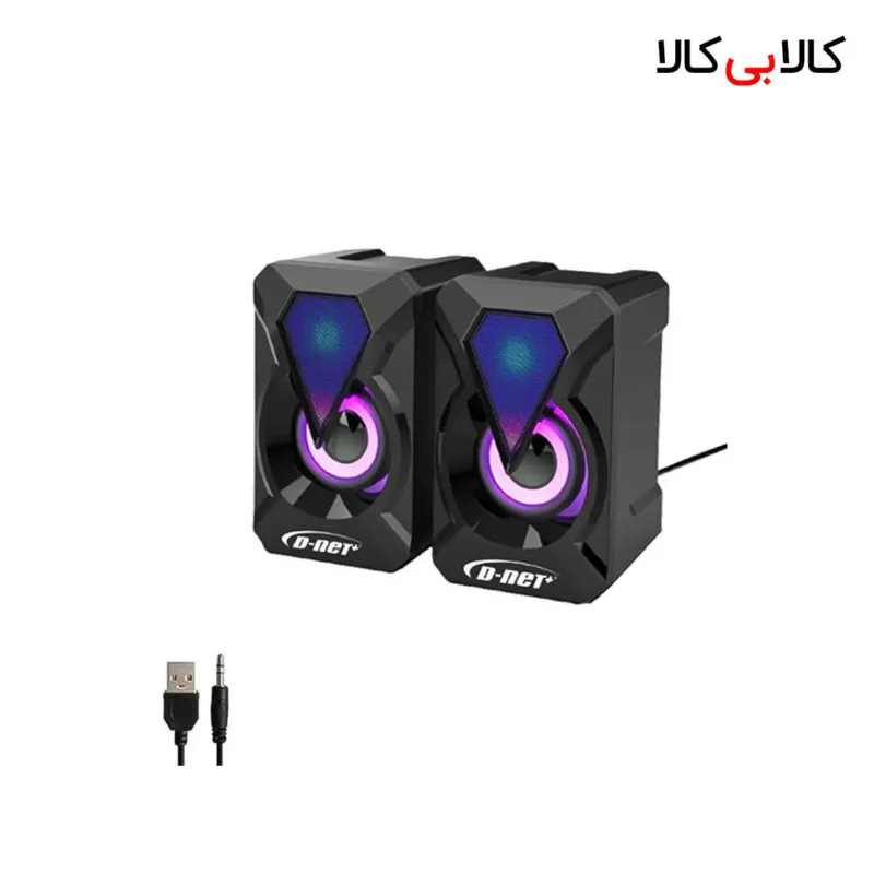 اسپیکر لپتاپی دی نت پلاس مدل DT-10 دو تکه با اتصال AUX و USB