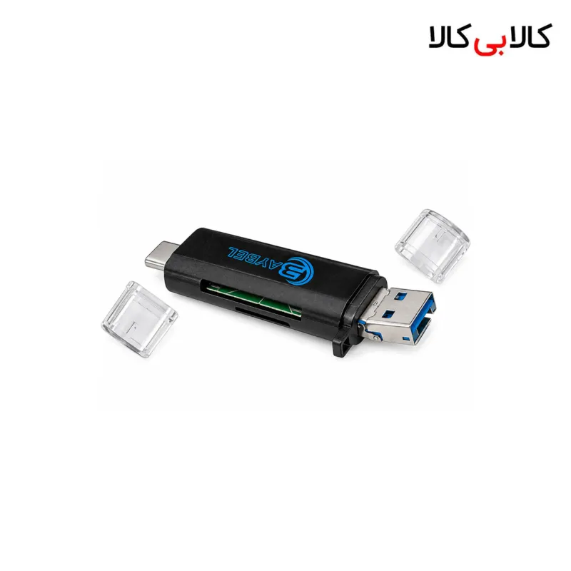 رم ریدر و مبدل OTG دو کاره تایپ سی و USB بیبل (BAYBEL) مدل R-29