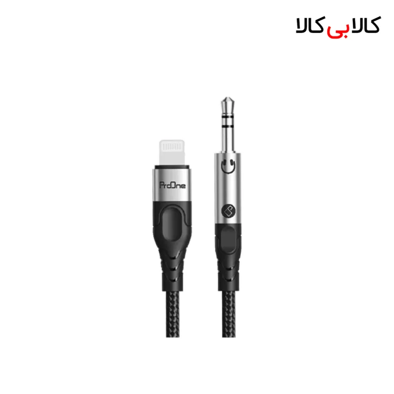 کابل تبدیل لایتنینگ به جک 3.5 aux audio پرووان مدل PCA50 طول 1 متر