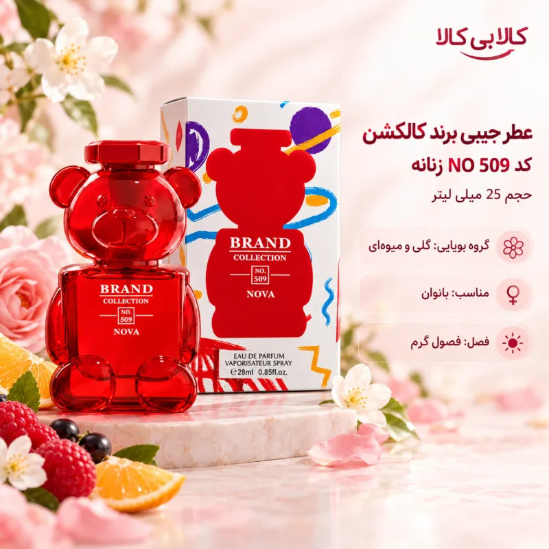 عطر جیبی برند کالکشن کد NO 509 زنانه حجم 25 میلی لیتر