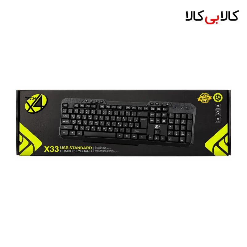 کیبورد سیمی مالتی مدیا ایکس فور تک (X4TECH) مدل X33