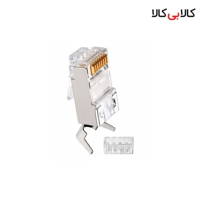 سوکت شبکه CAT7 SFTP شانه دار فلزی (بسته 20 عددی)