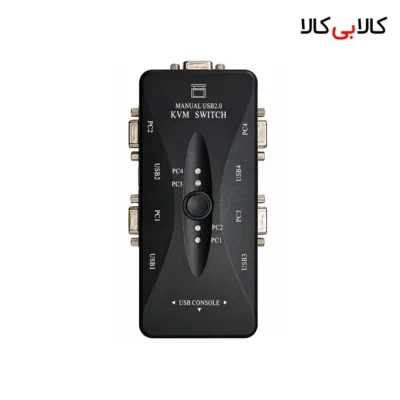 سوئیچ KVM چهار پورت دستی رویال مدل 4UK (کنترل 4 سیستم با یک مانیتور و ماوس)