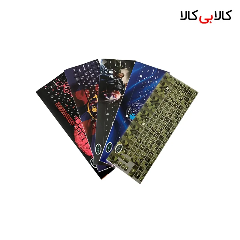 برچسب (لیبل) حروف فارسی کیبورد فانتزی دی نت مدل 008