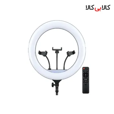 رینگ لایت هیرو مدل YQ-460A با سه هولدر موبایل، ریموت کنترل و آداپتور