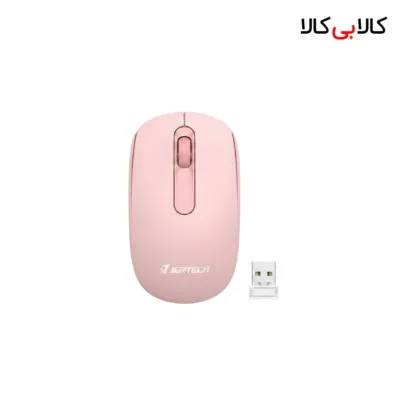 ماوس بی‌ سیم جرتک (Jertech) مدل JR8 رنگ صورتی فانتزی