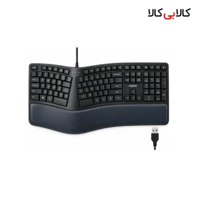 کیبورد ارگونومیک با سیم رپو مدل NK8800
