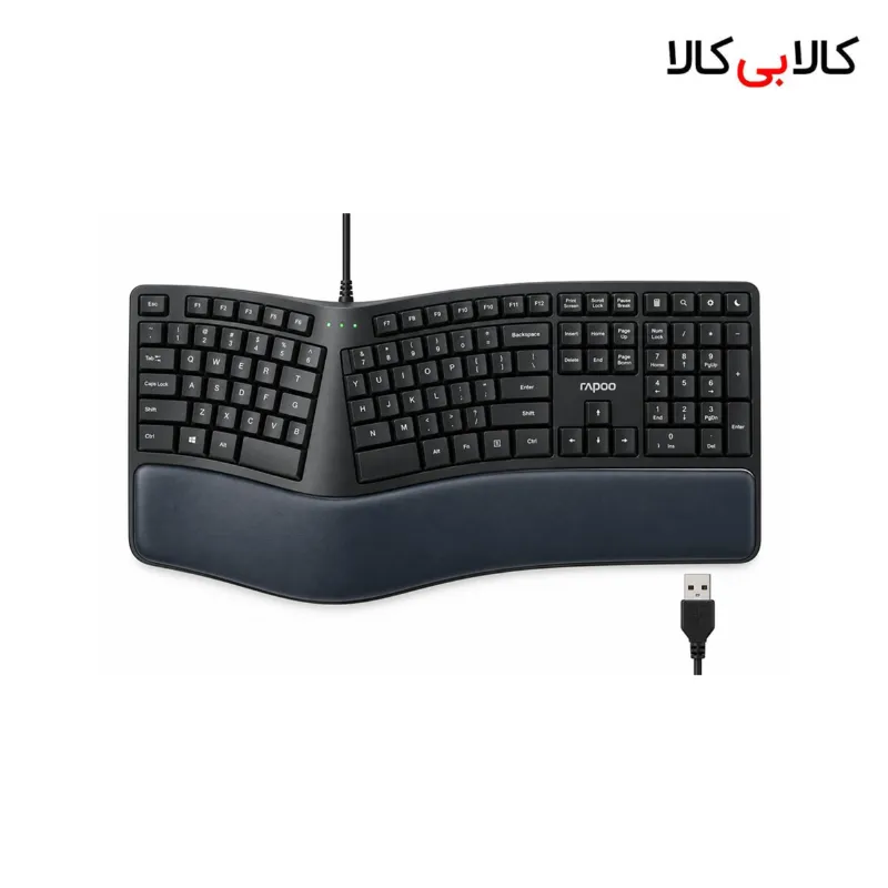 کیبورد ارگونومیک با سیم رپو مدل NK8800