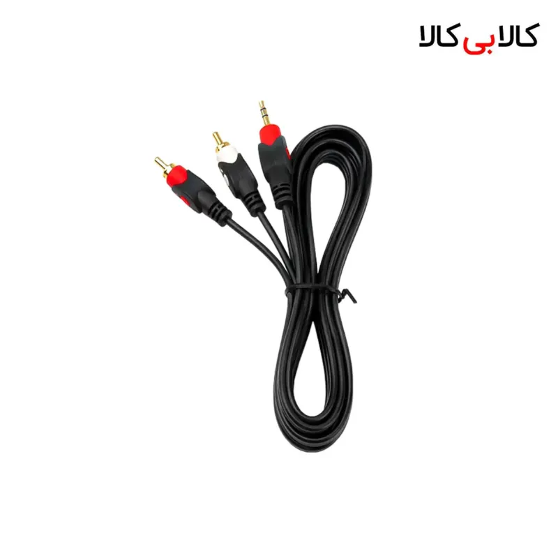 کابل صدای JIAYUE با جک 3.5 میلیمتری و کانکتورهای RCA قرمز و سفید