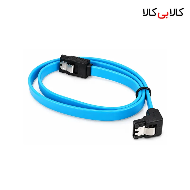 کابل دیتا SATA 3 قفلدار با یک سر صاف و یک سر زاویهدار
