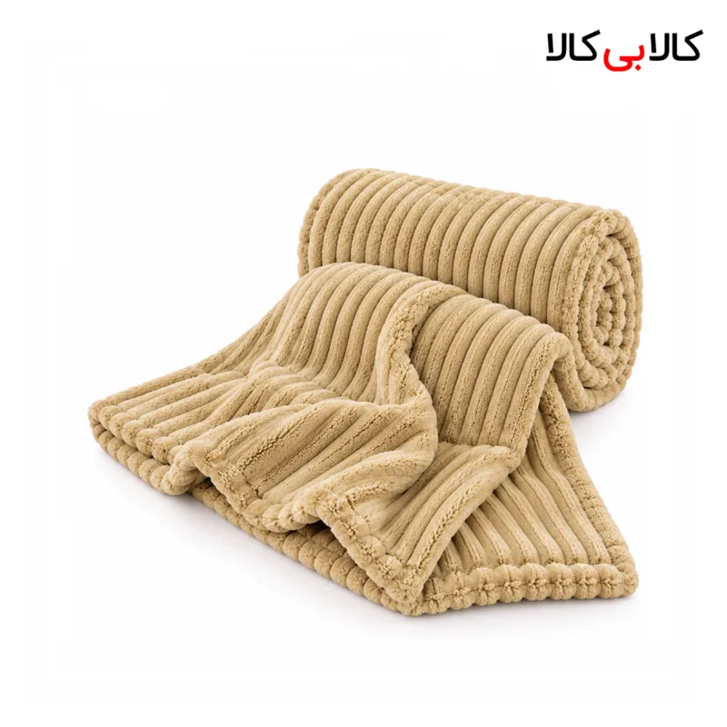 پتو کبریتی کاملیا رنگ شتری