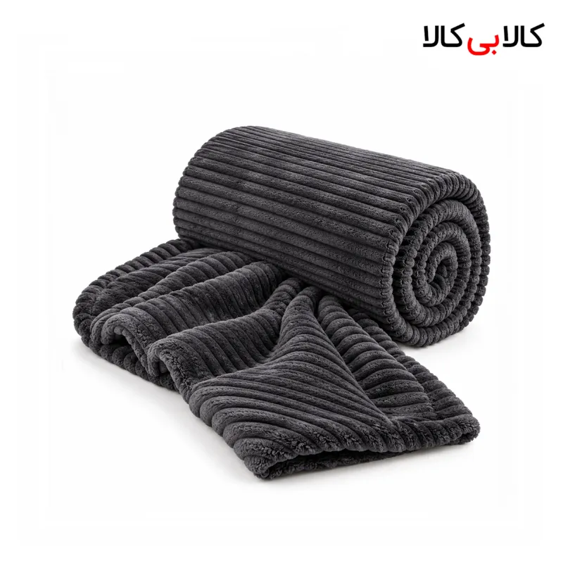 پتو کبریتی کاملیا رنگ طوسی تیره