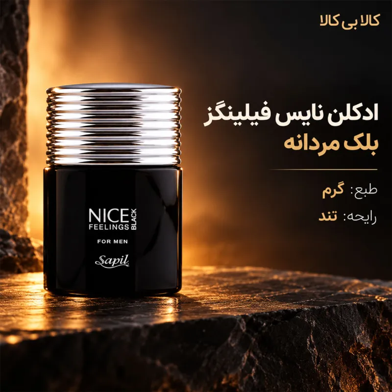 ادکلن ساپیل نایس فیلینگز بلک مردانه حجم 75 میلی لیتر