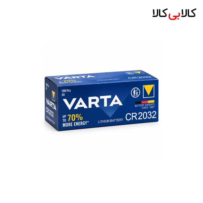 باتری سکه ای وارتا VARTA مدل CR2032 لیتیومی بسته 5 عددی