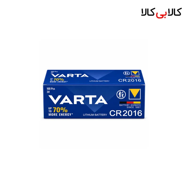 باتری سکه ای وارتا VARTA مدل CR2016 لیتیومی بسته 5 عددی