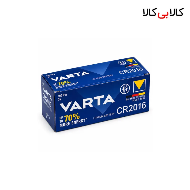 باتری سکه ای وارتا VARTA مدل CR2016 لیتیومی بسته 5 عددی