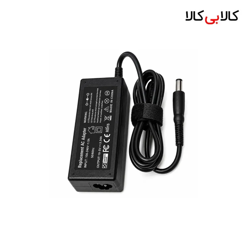 شارژر لپ‌ تاپ دل Dell 19.5 ولت 3.34 آمپر سوکت 7.4x5.0 میلی‌متر 65 وات