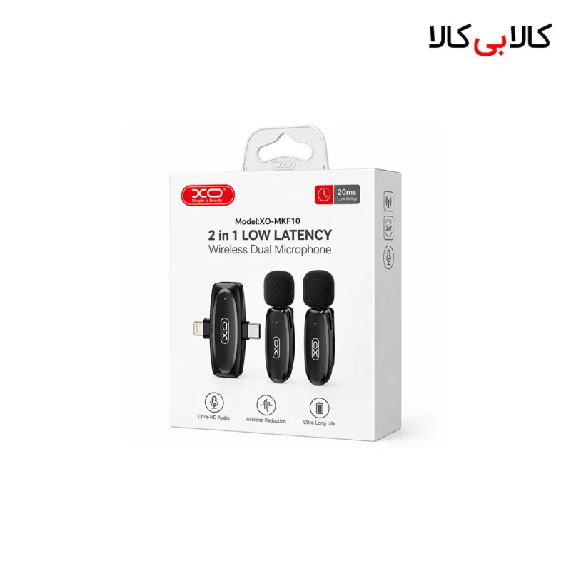 میکروفون یقه‌ای بی‌سیم دو کاربره XO مدل MKF10