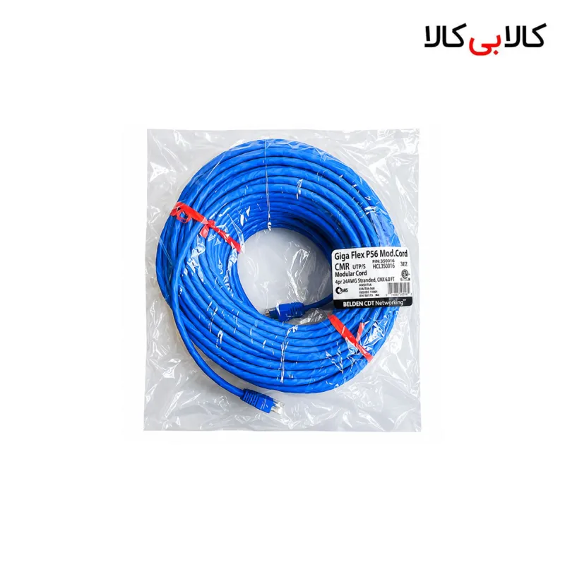 کابل شبکه Cat6 بلدن Belden طول ۵۰ متر پچ کورد