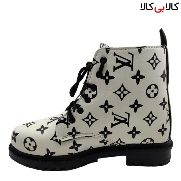 نیم بوت زنانه سفید مدل LV-2850