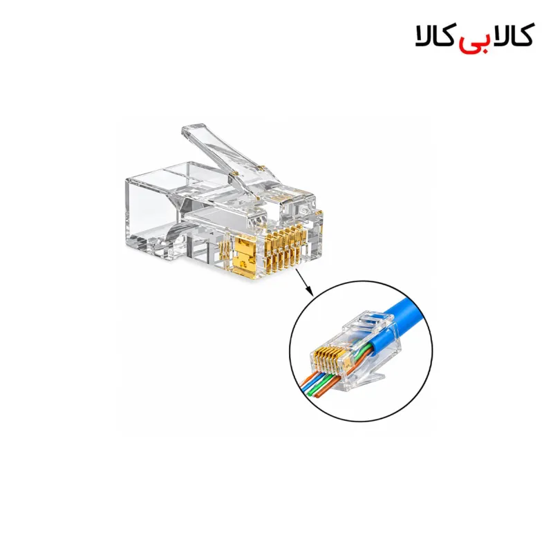 سوکت (کانکتور) شبکه AMP (KMP) مدل CAT6 UTP EZ