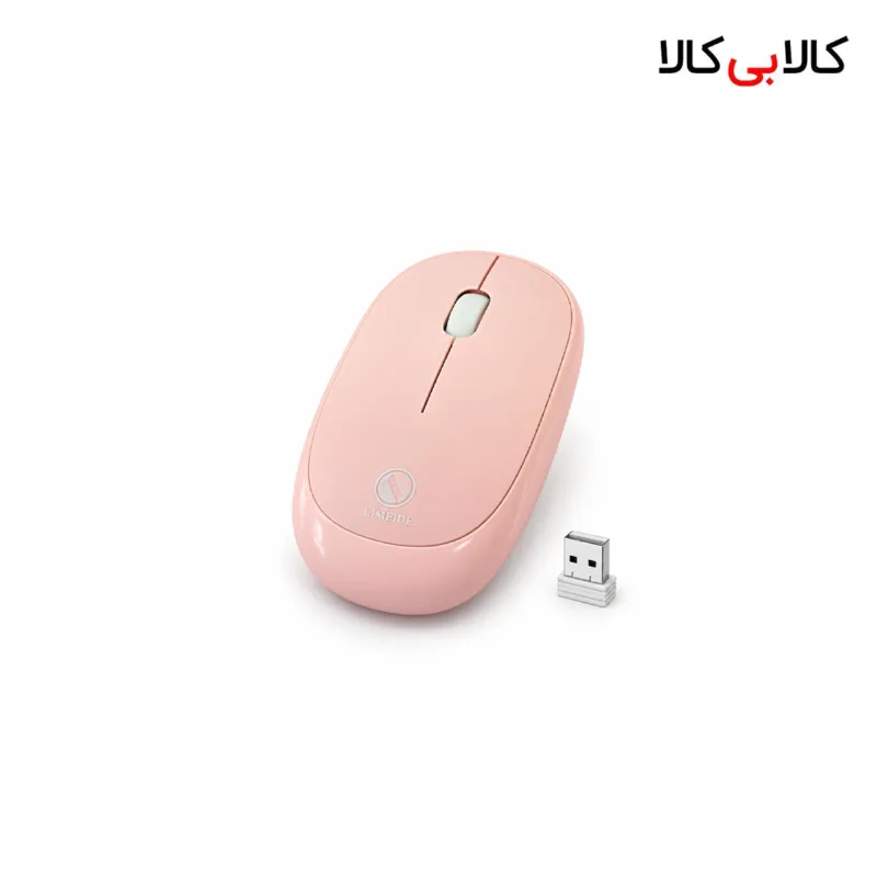 ماوس بی سیم لایماید مدل Q6 رنگ صورتی