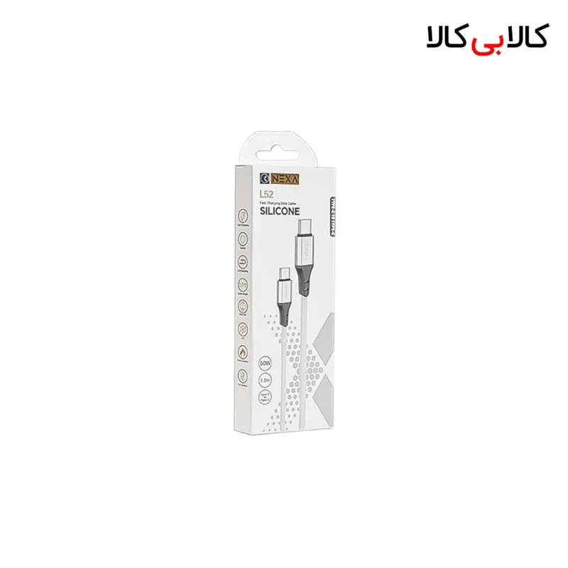 کابل دو سر تایپ سی نکسا مدل L52 توان 60 وات طول 1 متر