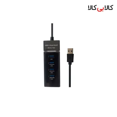 هاب 4 پورت USB 3.0 مدل 1040 طول کابل 30 سانتی‌متر