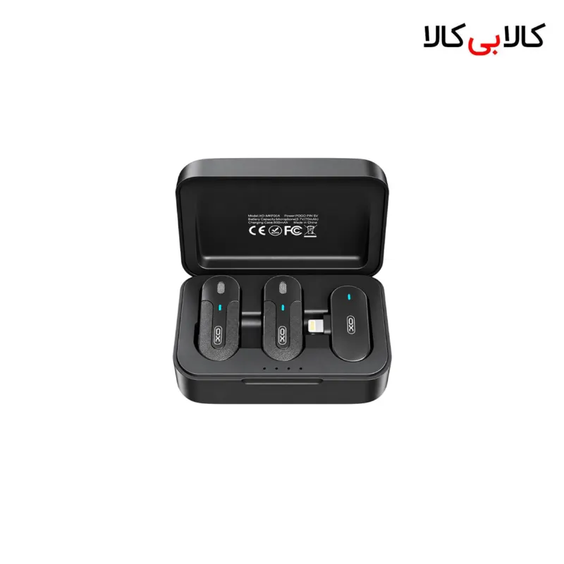 میکروفون یقه ای بی سیم دوتایی لایتنینگ ایکس او مدل XO-MKF09B
