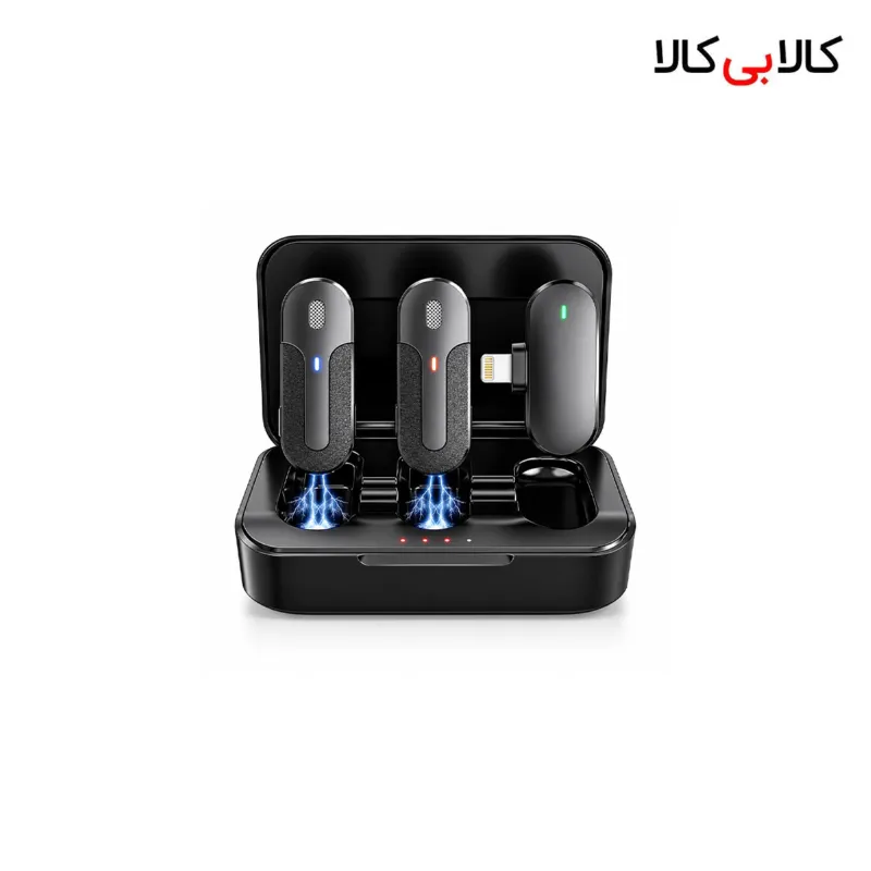 میکروفون یقه ای بی سیم دوتایی لایتنینگ ایکس او مدل XO-MKF09B