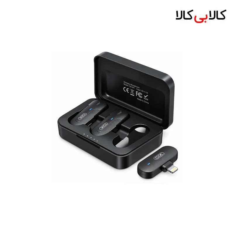 میکروفون یقه ای بی سیم دوتایی لایتنینگ ایکس او مدل XO-MKF09B