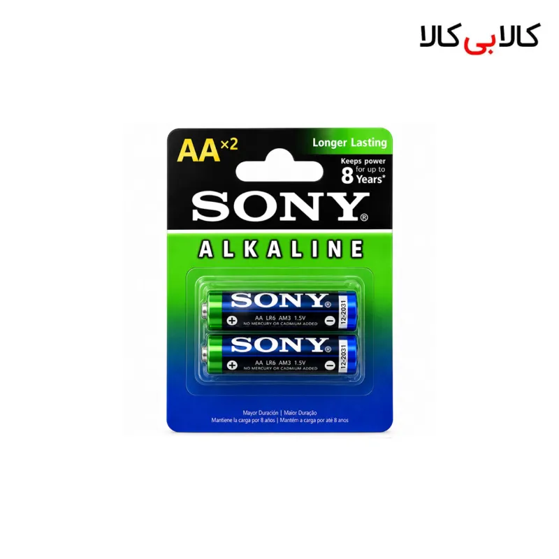 باتری قلمی آلکالاین سونی مدل LR6 (AA) بسته 2 عددی