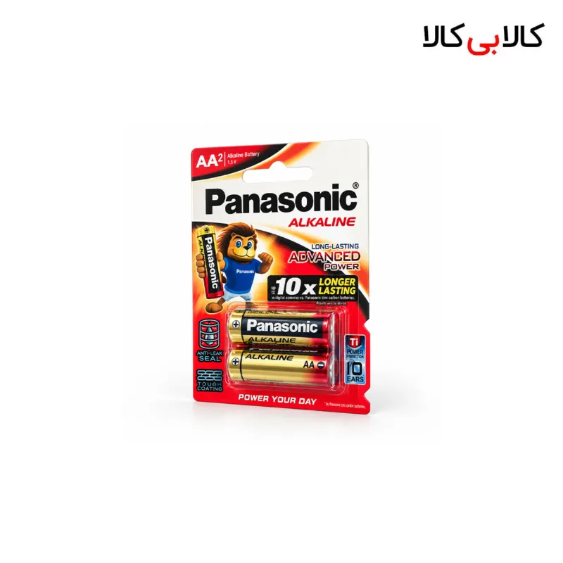 باتری قلمی آلکالاین پاناسونیک مدل LR6T/2B بسته 2 عددی