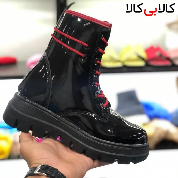 نیم بوت زنانه طرح ورنی مدل 3344
