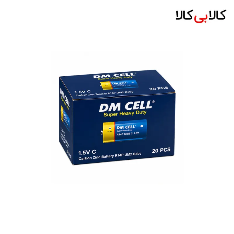 باتری متوسط دیام سل (DM CELL) مدل R14P بسته ۲ عددی
