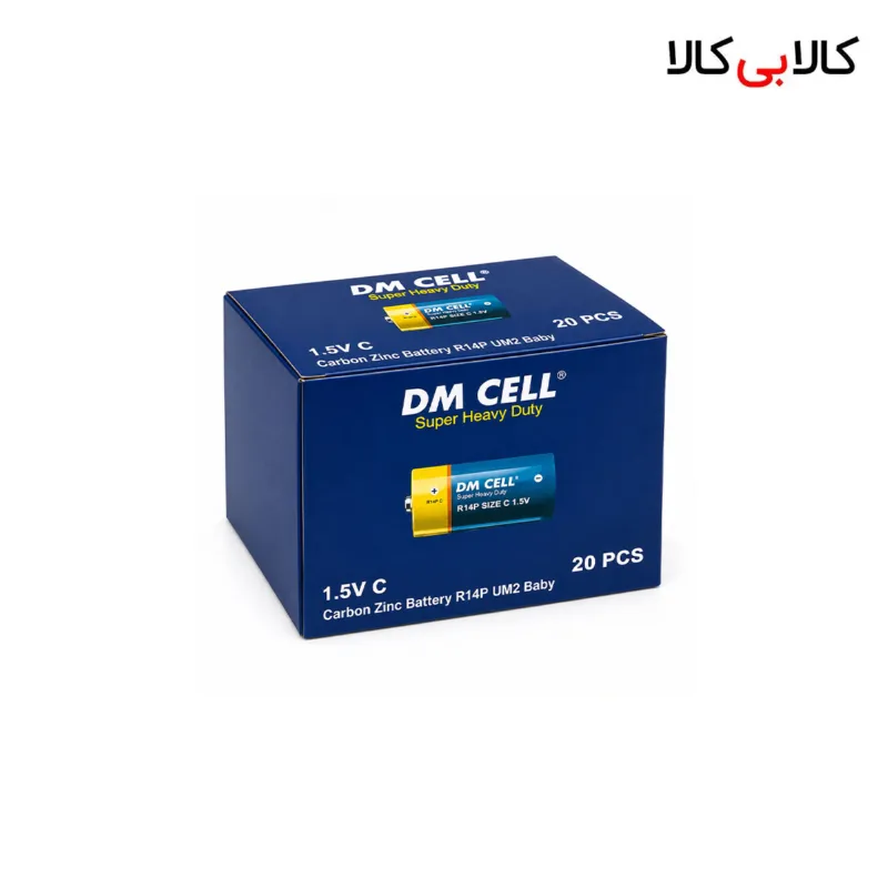 باتری متوسط دیام سل (DM CELL) مدل R14P بسته ۲ عددی