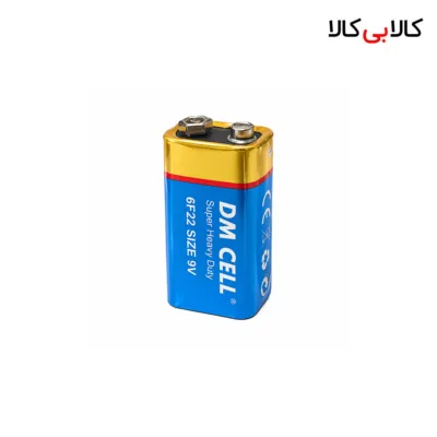 باتری کتابی دی‌ام سل (DM CELL) مدل 6F22 ولتاژ ۹ ولت