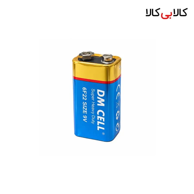 باتری کتابی دیام سل (DM CELL) مدل 6F22 ولتاژ ۹ ولت