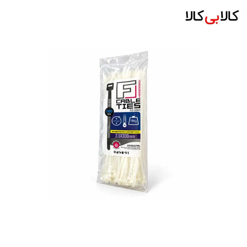 بست کمربندی ۳۰ سانتیمتری فروزش عرض ۳.۶ میلیمتر بسته ۱۰۰ عددی