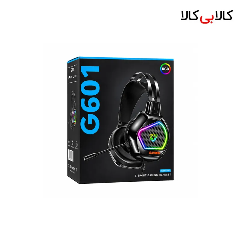 هدست گیمینگ سیم دار G601 با صدای 7.1 کاناله و نورپردازی RGB