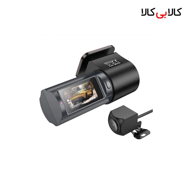دوربین ثبت وقایع خودرو هوکو مدل HOCO DV8 (دو دوربینه با کیفیت 2K و Wi-Fi)