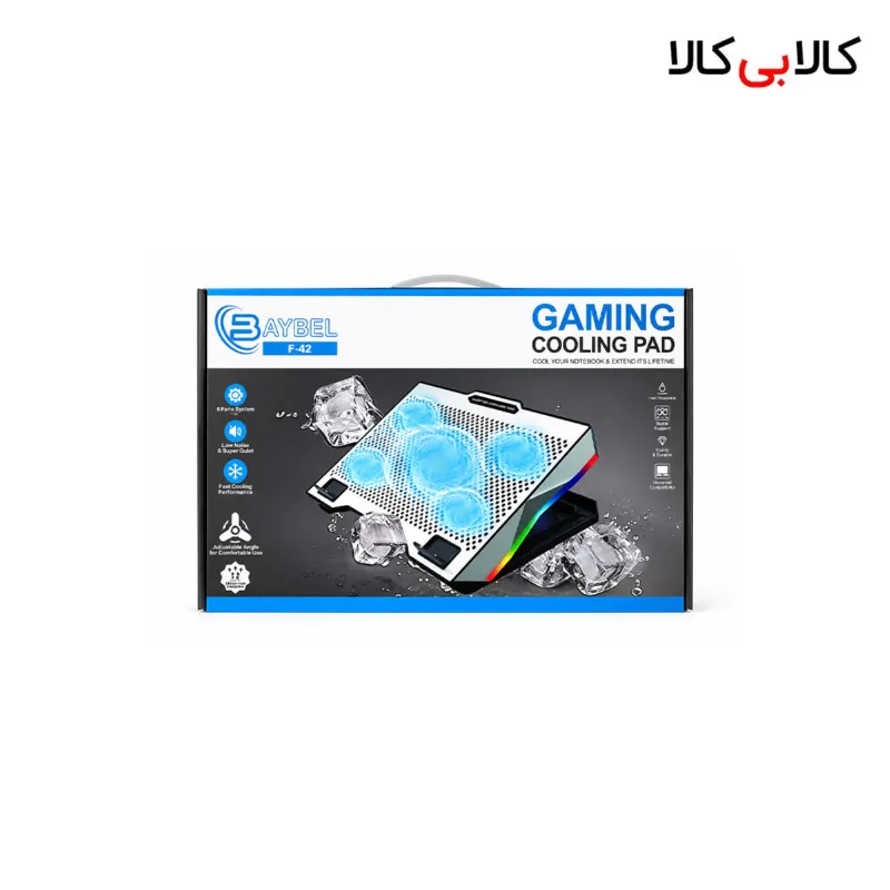 پایه خنک کننده لپ تاپ ۵ فن BAYBEL RGB مدل F-62