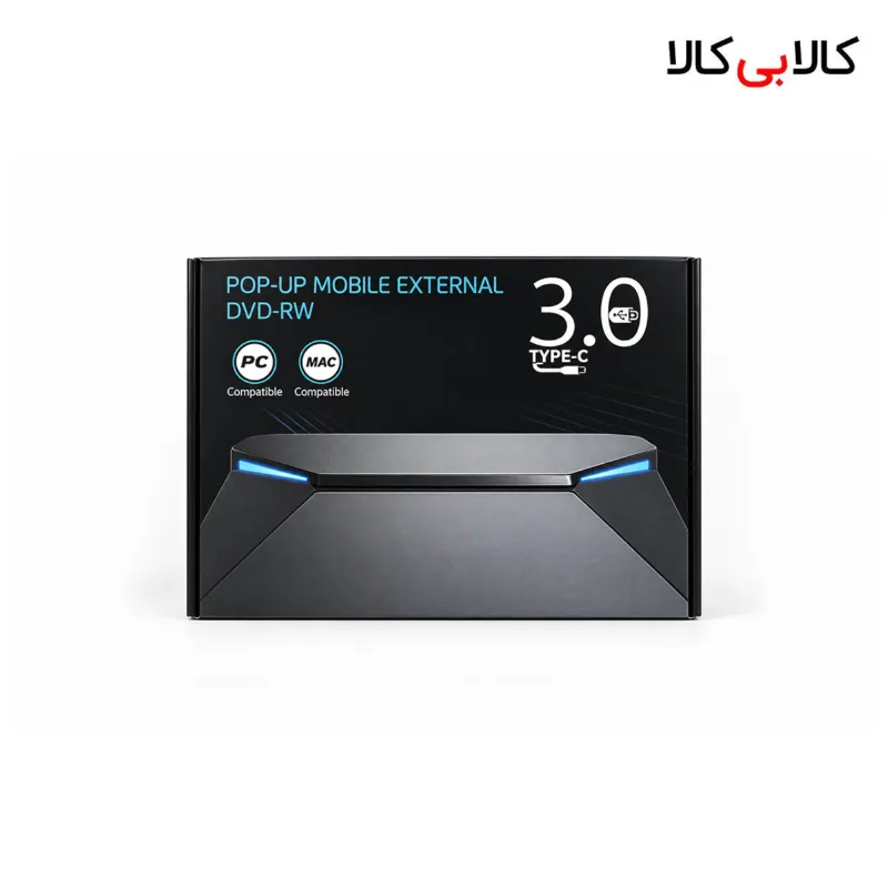 دی‌وی‌دی رایتر اکسترنال مدل 015 Pop-Up Mobile کابل دوگانه Type-C و USB 3.0