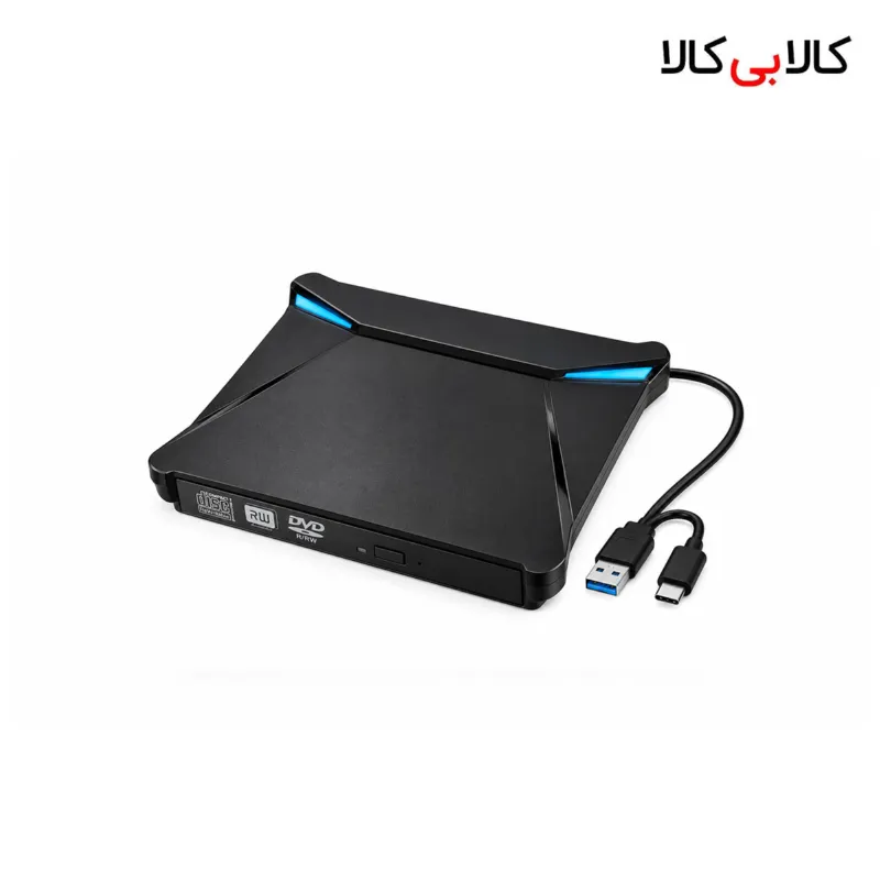 دی‌وی‌دی رایتر اکسترنال مدل 015 Pop-Up Mobile کابل دوگانه Type-C و USB 3.0