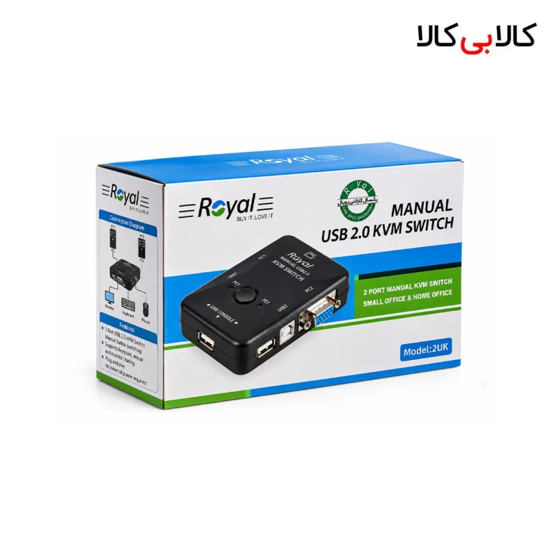 سوئیچ KVM دو پورت دستی رویال مدل 2UK