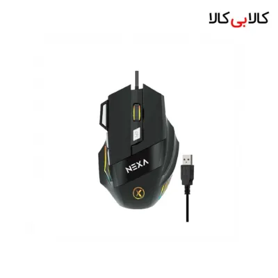 ماوس گیمینگ با سیم نکسا مدل M101 طراحی ارگونومیک با نورپردازی RGB