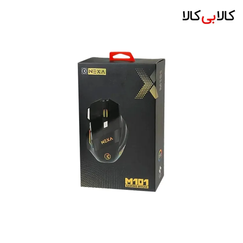 ماوس گیمینگ با سیم نکسا مدل M101 طراحی ارگونومیک با نورپردازی RGB