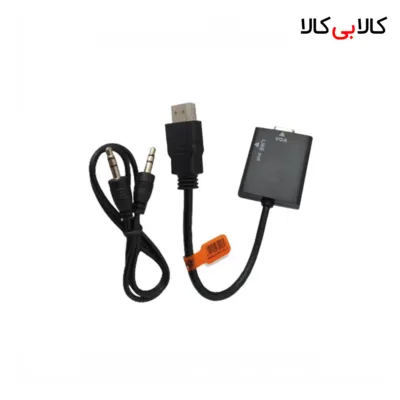 کابل تبدیل HDMI به VGA به همراه خروجی صدا (AUX) مدل 180
