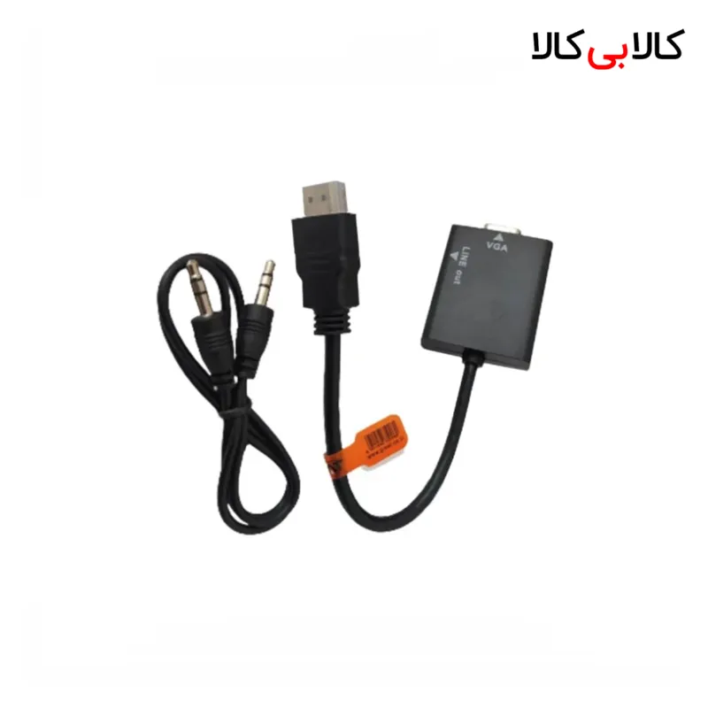کابل تبدیل HDMI به VGA به همراه خروجی صدا (AUX) مدل 180