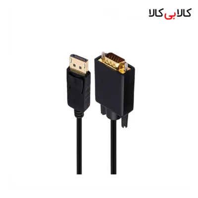 کابل تبدیل DisplayPort به VGA آنوشان مدل A-802 | کانکتور طلایی